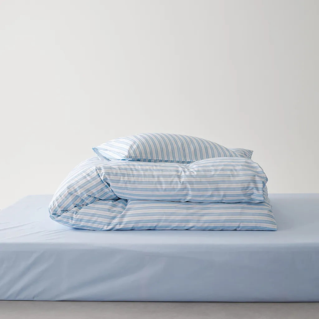 Harbor Stripe Duvet Cover Nautical Cotton Bedding Bedroom