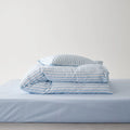Harbor Stripe Duvet Cover Nautical Cotton Bedding Bedroom