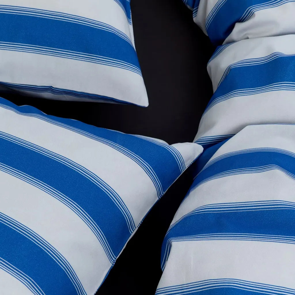 Harbor Stripe Duvet Cover Nautical Cotton Bedding Bedroom