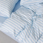 Harbor Stripe Duvet Cover Nautical Cotton Bedding Bedroom