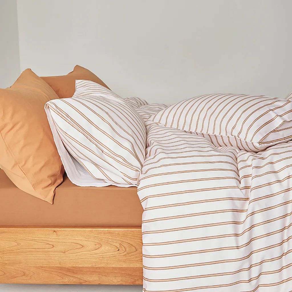 Harbor Stripe Duvet Cover Nautical Cotton Bedding Bedroom