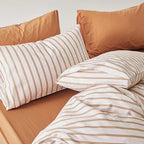 Harbor Stripe Duvet Cover Nautical Cotton Bedding Bedroom