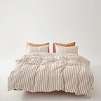 Harbor Stripe Duvet Cover Nautical Cotton Bedding Bedroom