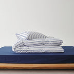 Harbor Stripe Duvet Cover Nautical Cotton Bedding Bedroom