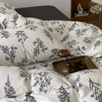 Herbarium Botanical Print Bedding Set Cotton Duvet Pillowcase