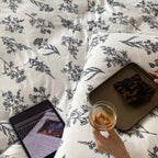 Herbarium Botanical Print Bedding Set Cotton Duvet Pillowcase