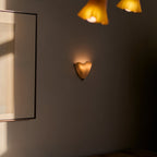 Retro Stained Glass Shell Skirt LED Wall Sconce – Art Deco Vintage Wall Light 1-Light