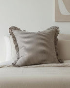 Darcy Chocolate Brown Pinstripe Cushion Cover Extra Large Sofa Decor
