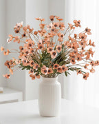 Artificial Orange Daisy Flower Stem Faux Botanical Home Decor
