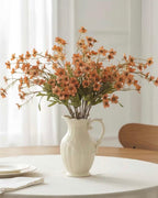 Artificial Orange Daisy Flower Stem Faux Botanical Home Decor