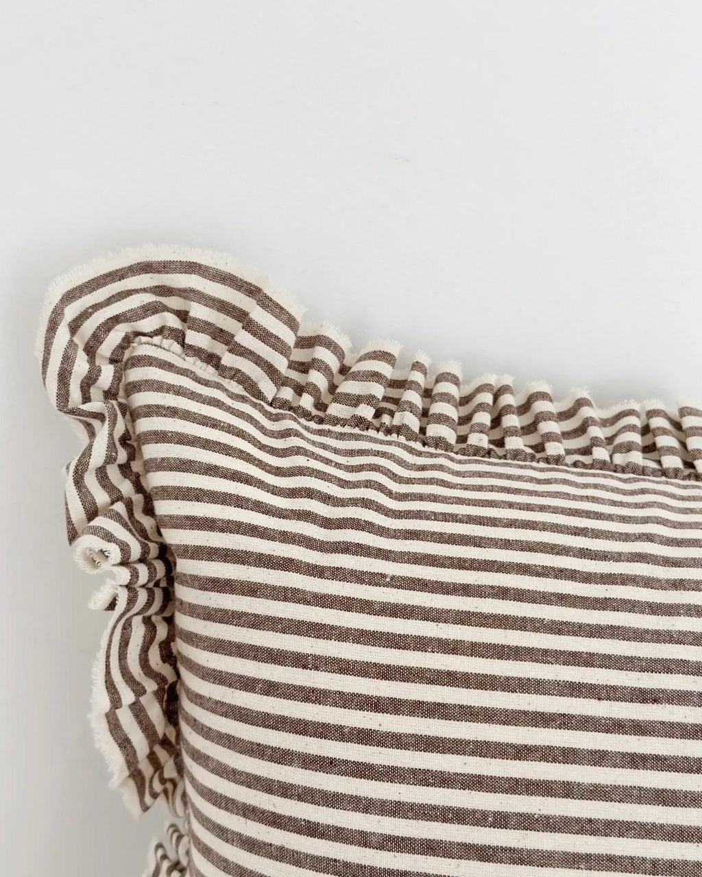 Darcy Chocolate Brown Pinstripe Cushion Cover Rectangle