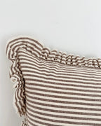 Darcy Chocolate Brown Pinstripe Cushion Cover Rectangle
