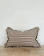 Darcy Chocolate Brown Pinstripe Cushion Cover Rectangle