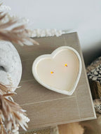 Rustic Stone Heart Candle Scented Home Decor Gift