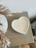 Rustic Stone Heart Candle Scented Home Decor Gift