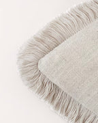 Frayed Edge Neutral Cushion Cover Boho Sofa Decor