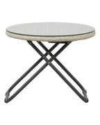 Rattan Snug Garden Furniture Chair Table Set Natural