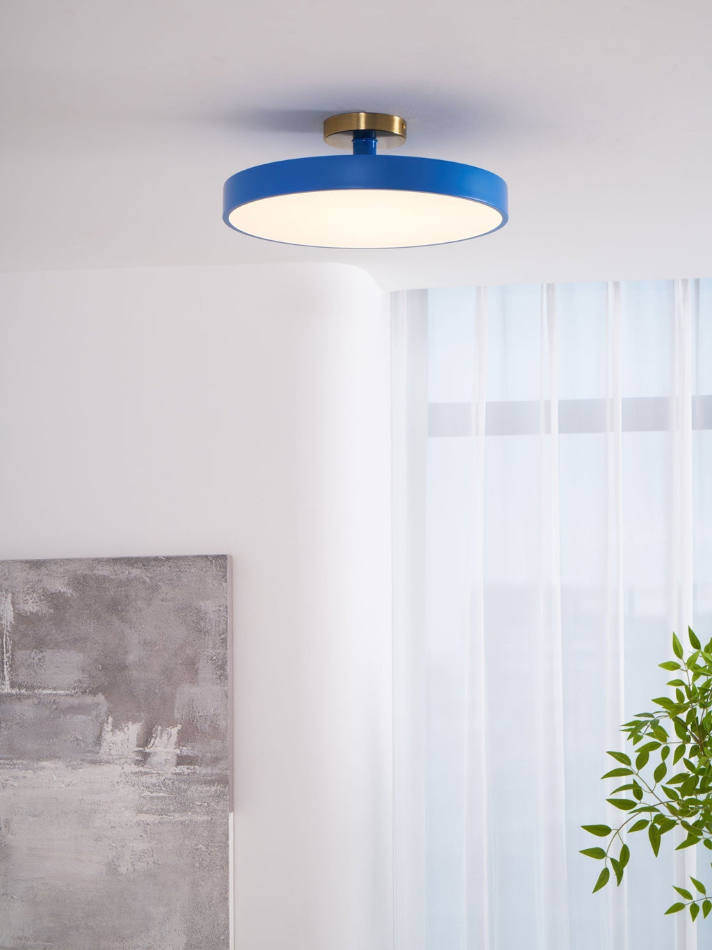 Modern Round LED Flush Mount Ceiling Light 1-Light