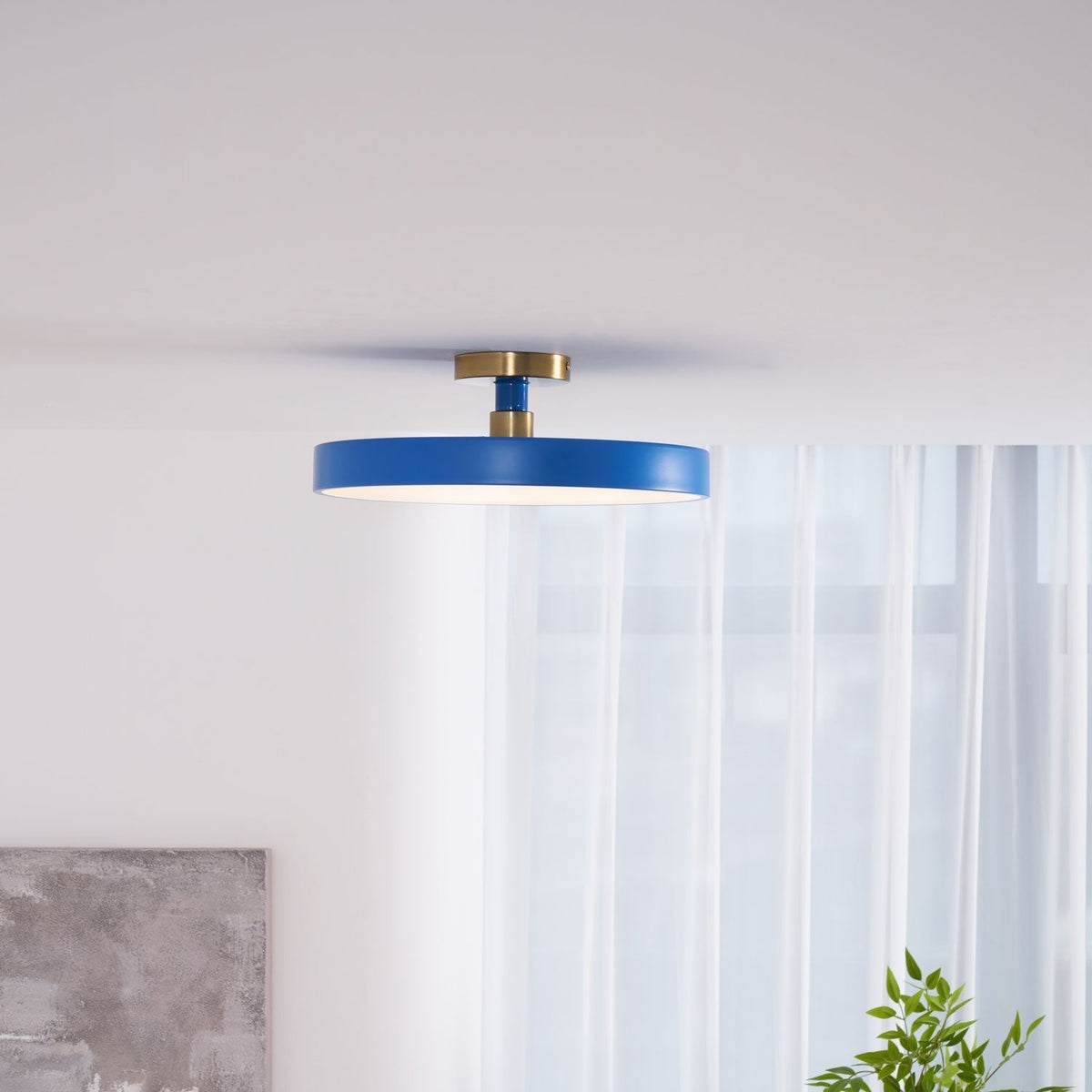 Modern Round LED Flush Mount Ceiling Light 1-Light