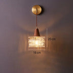 Japanese Glass Cone Wall Sconce Lamp 1-Light