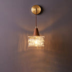 Japanese Glass Cone Wall Sconce Lamp 1-Light