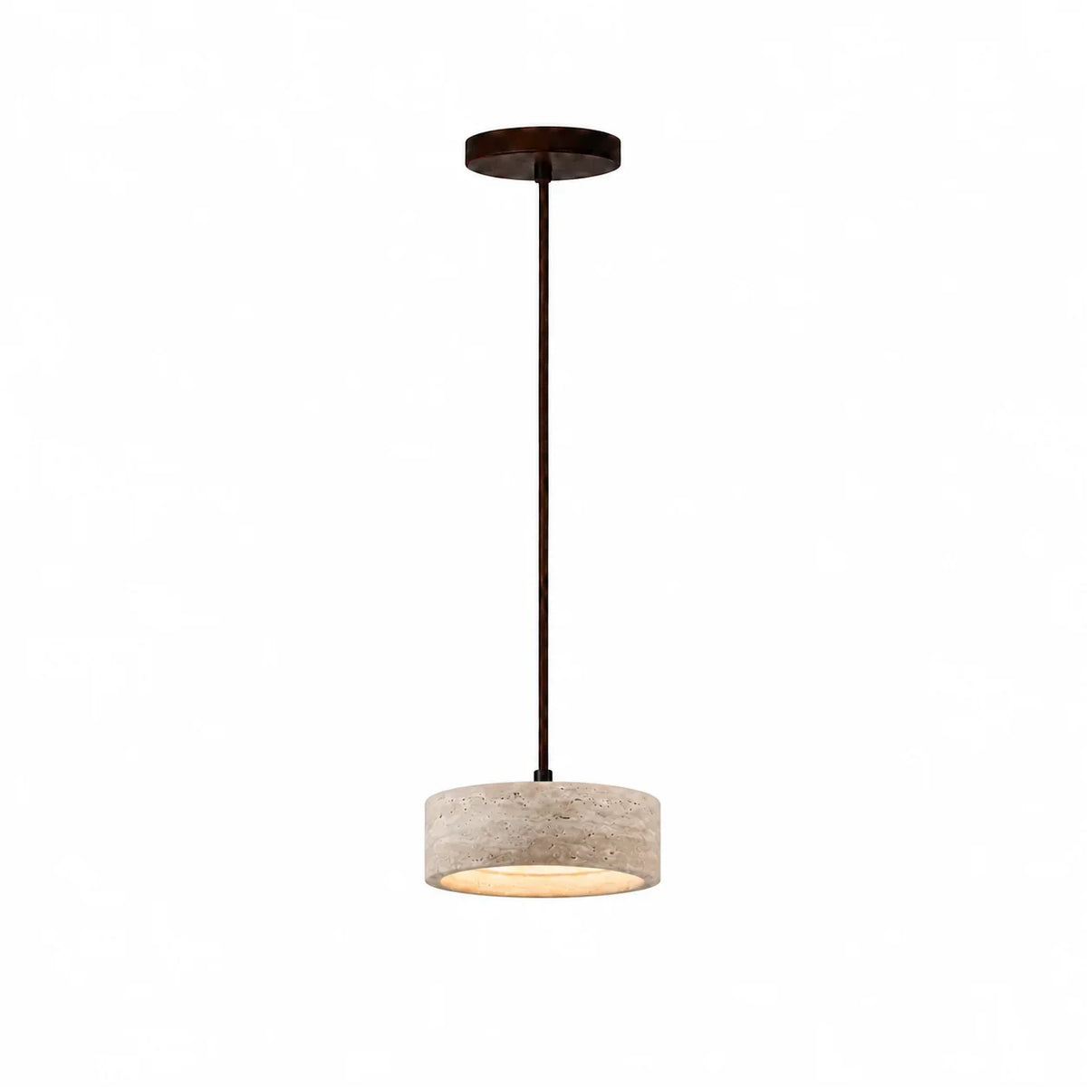 Kairi Natural Travertine Stone Vintage Cream Pendant Light