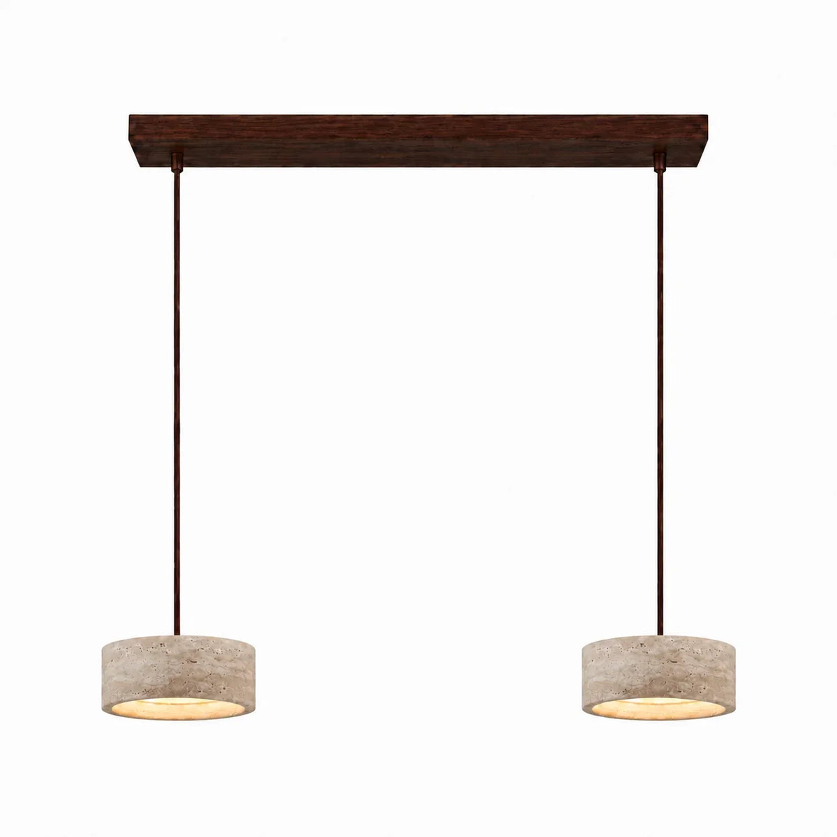 Kairi Natural Travertine Stone Vintage Cream Pendant Light