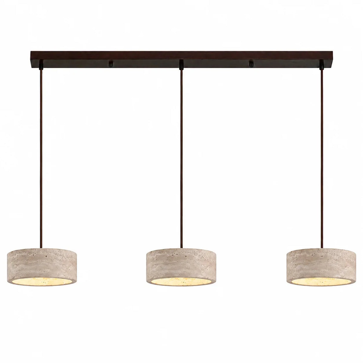Kairi Natural Travertine Stone Vintage Cream Pendant Light