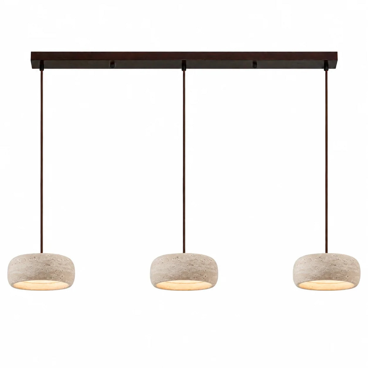 Kairi Natural Travertine Stone Vintage Cream Pendant Light
