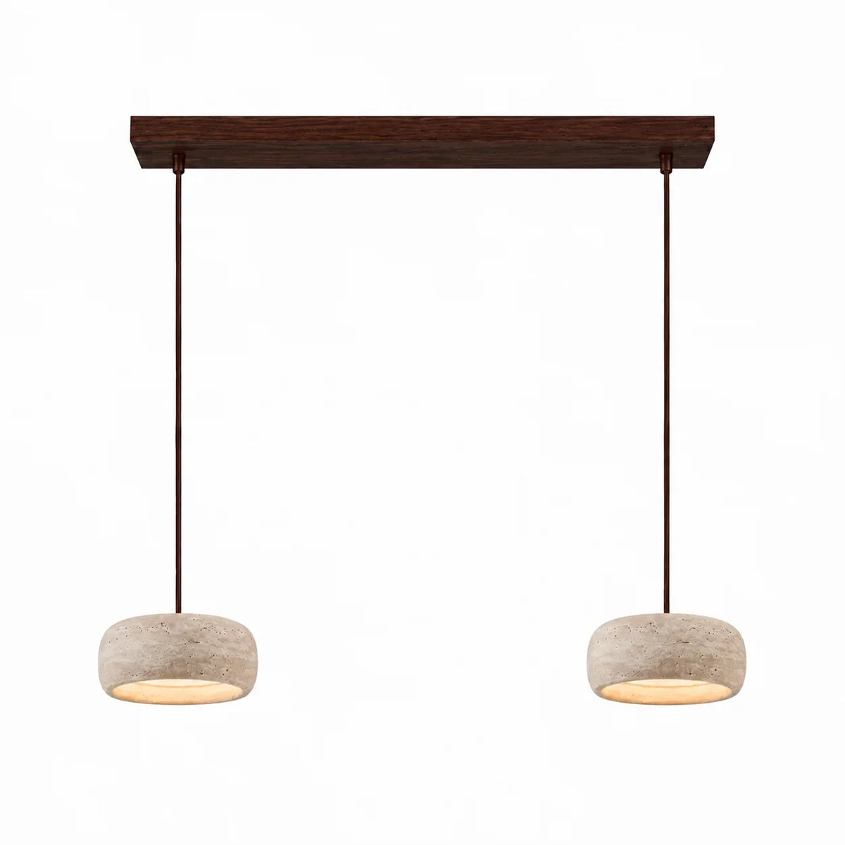Kairi Natural Travertine Stone Vintage Cream Pendant Light