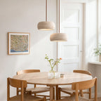 Kairi Natural Travertine Stone Vintage Cream Pendant Light