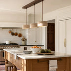 Kairi Natural Travertine Stone Vintage Cream Pendant Light