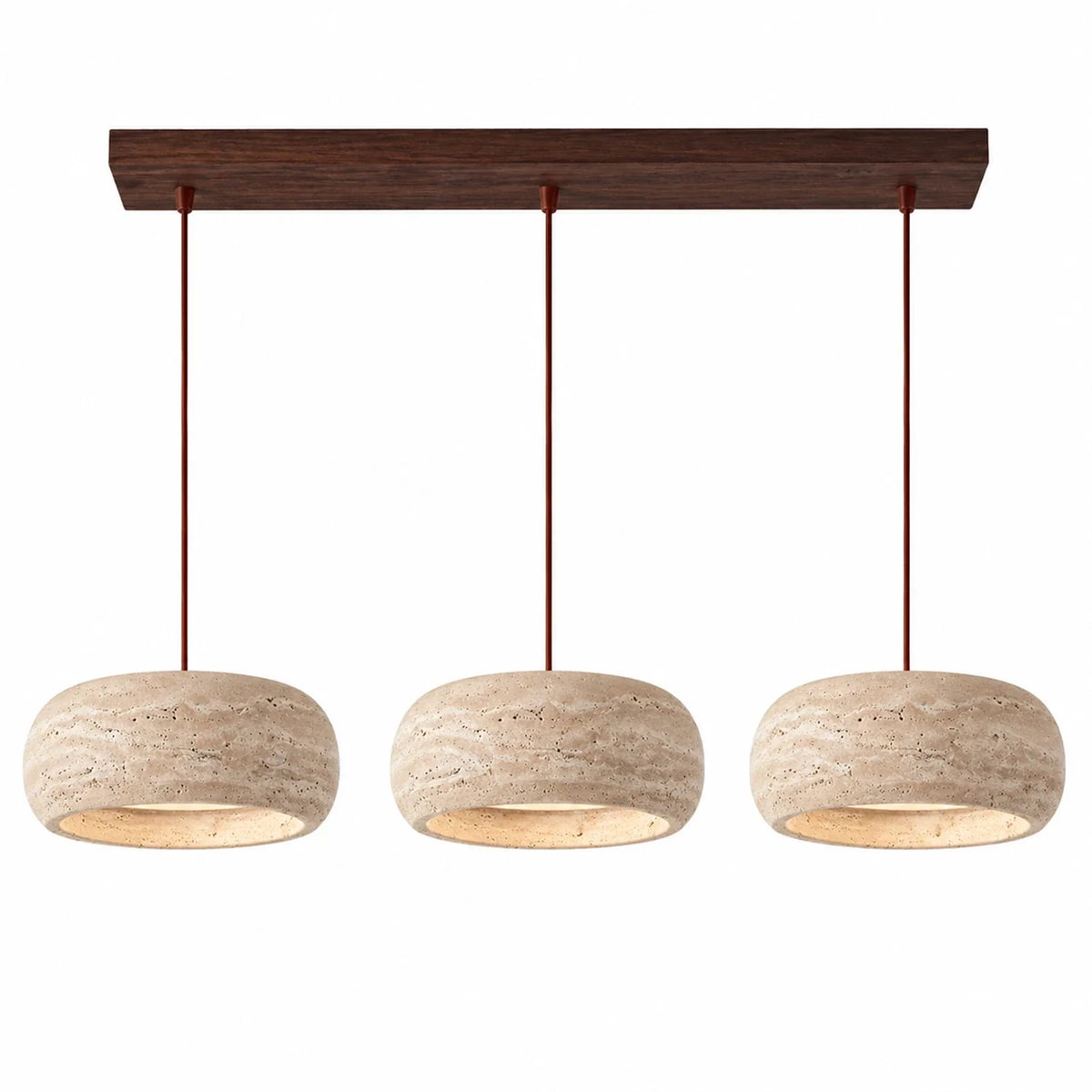Kairi Natural Travertine Stone Vintage Cream Pendant Light