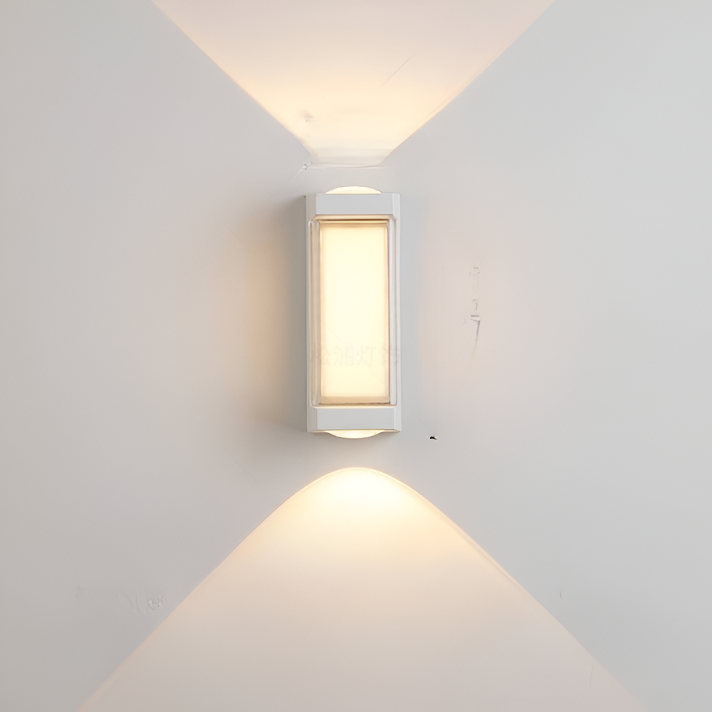 Nordic Minimalist Acrylic Rectangular Outdoor Wall Light LED Up-Down