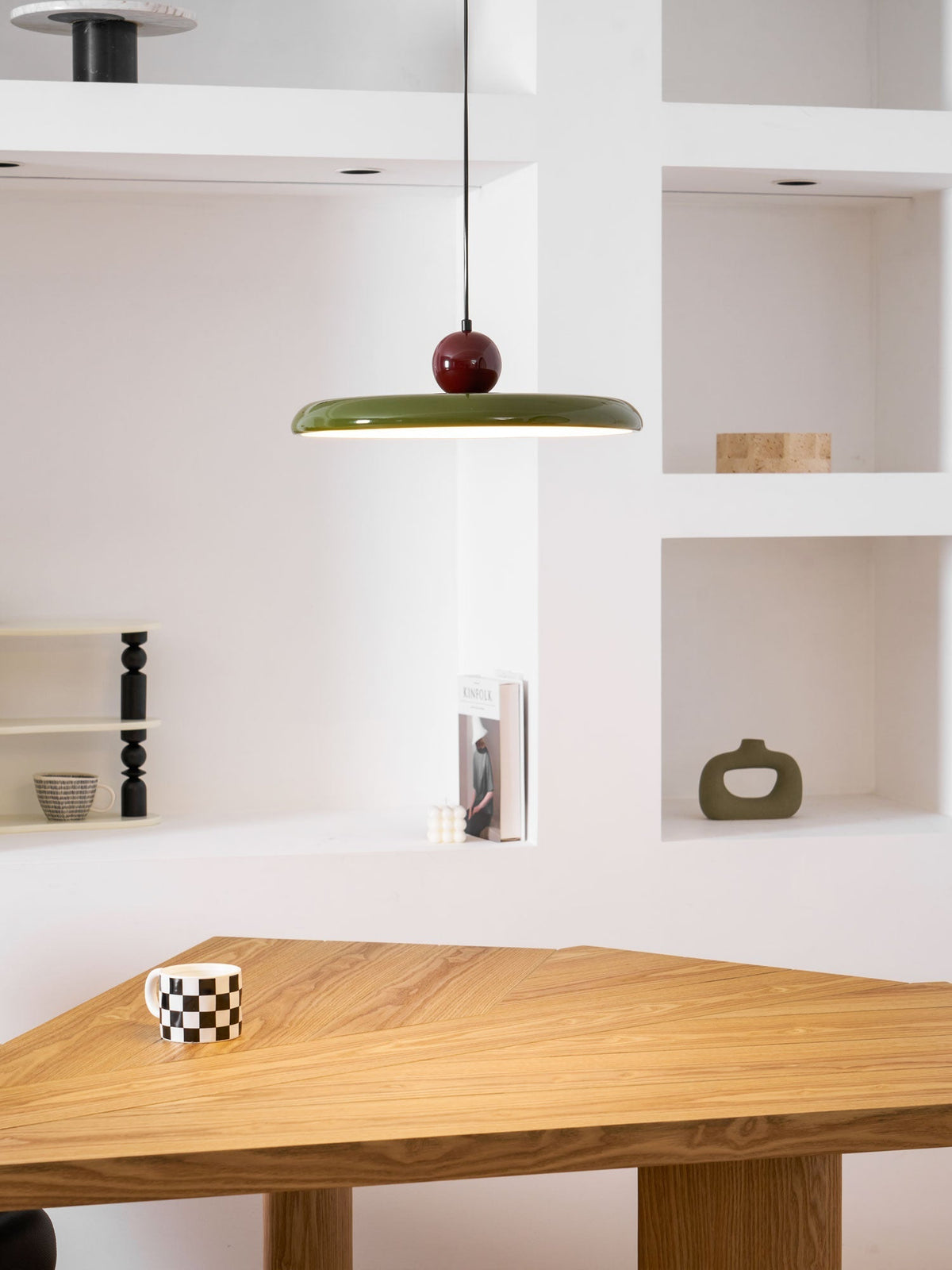 Modern Disc LED Plug-in Pendant Light 1-Light
