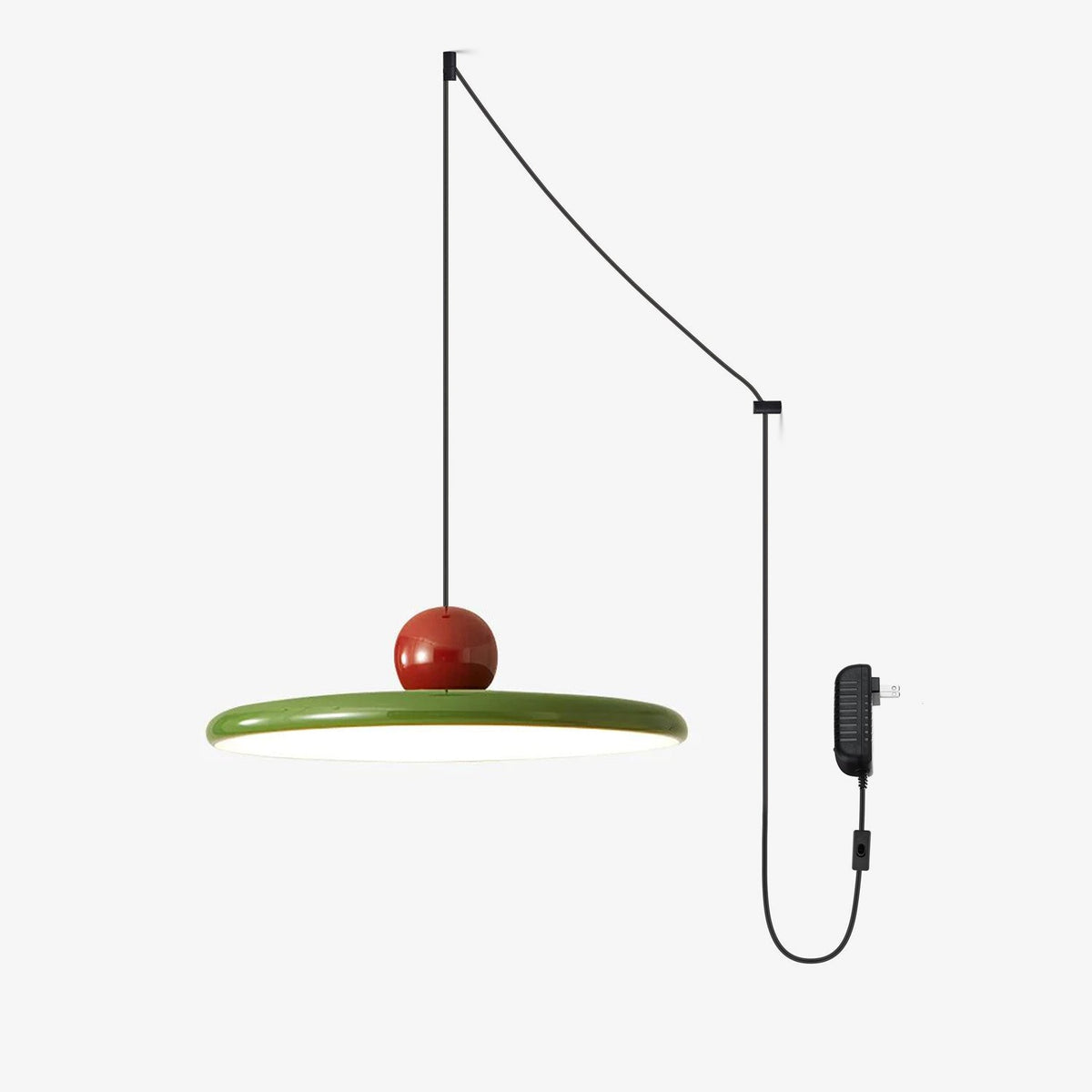 Modern Disc LED Plug-in Pendant Light 1-Light