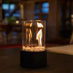Modern Glass Tabletop Fireplace – Decorative Flame Bio-Ethanol Fireplace for Living Room