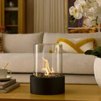 Modern Glass Tabletop Fireplace – Decorative Flame Bio-Ethanol Fireplace for Living Room