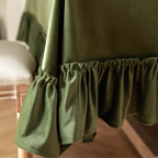 Luxe Ruffle Tablecloth Premium Cotton Linen Dining Table Decor
