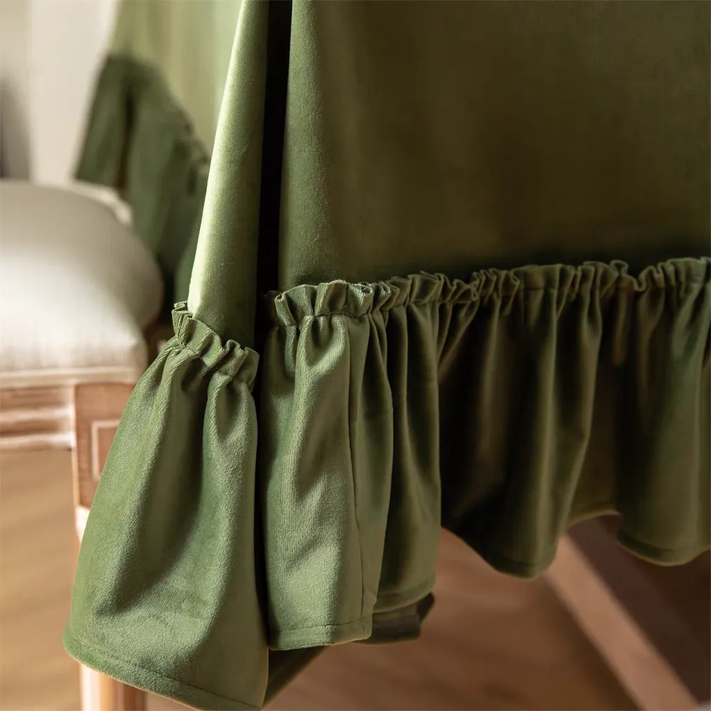Luxe Ruffle Tablecloth Premium Cotton Linen Dining Table Decor