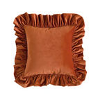 Luxury Velvet Ruffle Cushion Cover Elegant Soft Pillow Decor