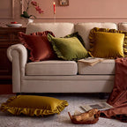 Luxury Velvet Ruffle Cushion Cover Elegant Soft Pillow Decor
