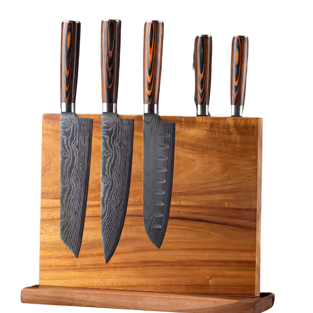 Lignum Magnetic Knife Holder Wooden Double-Sided Kitchen Knife Stand Glenbrookhome