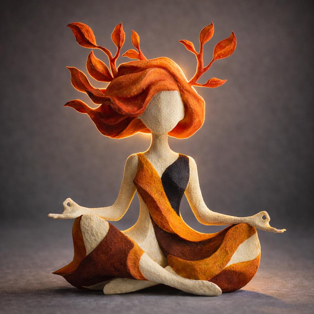 Goddess Meditation Sculpture Resin Nature Figurine Decorative Spiritual Home Decor