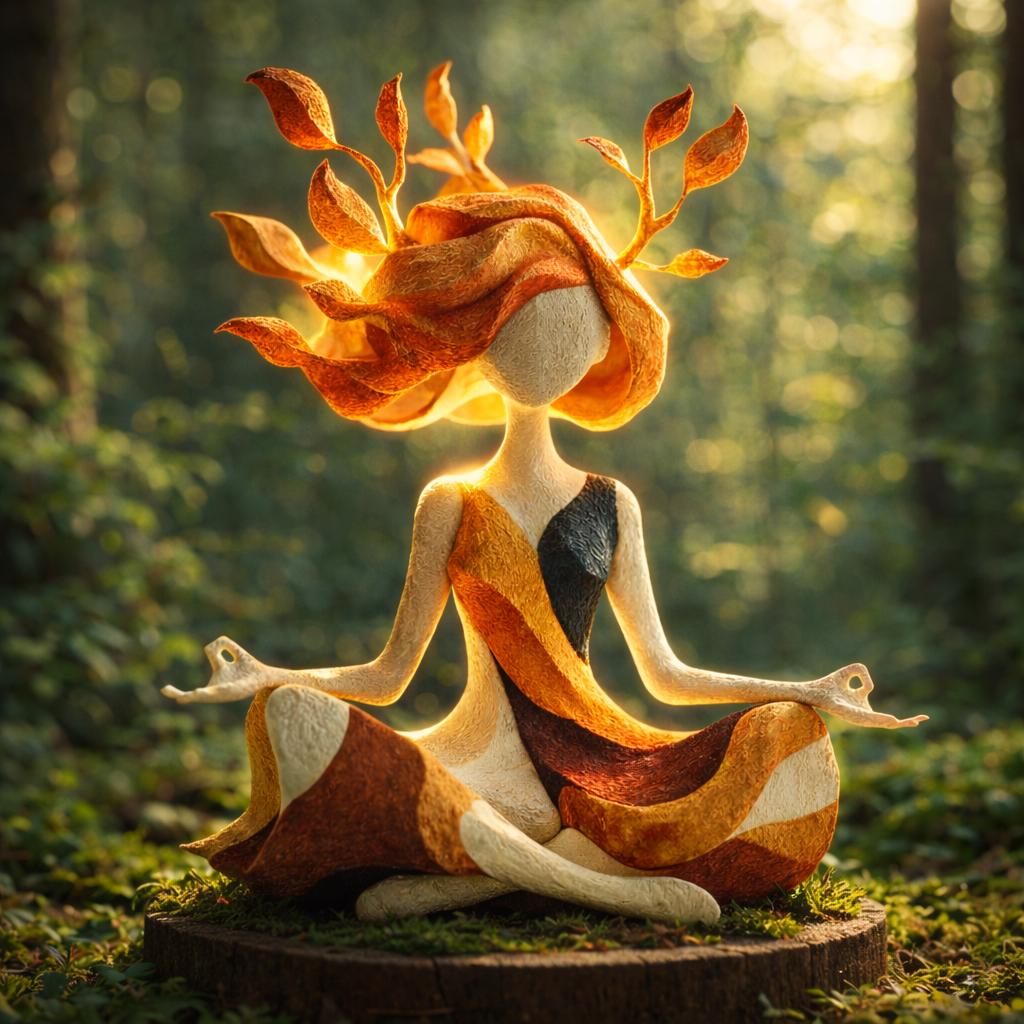 Goddess Meditation Sculpture Resin Nature Figurine Decorative Spiritual Home Decor