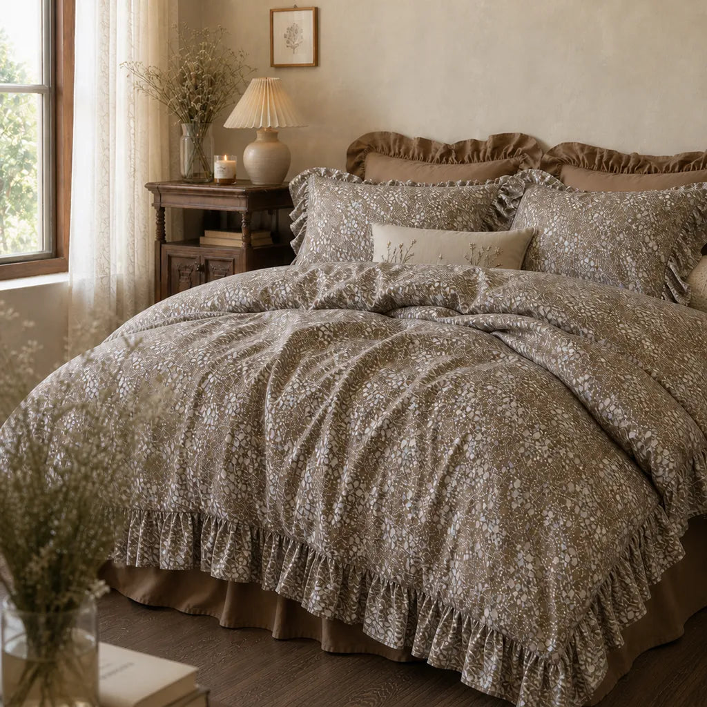 Vintage Ditsy Floral Duvet Cover Cotton Bedroom Bedding