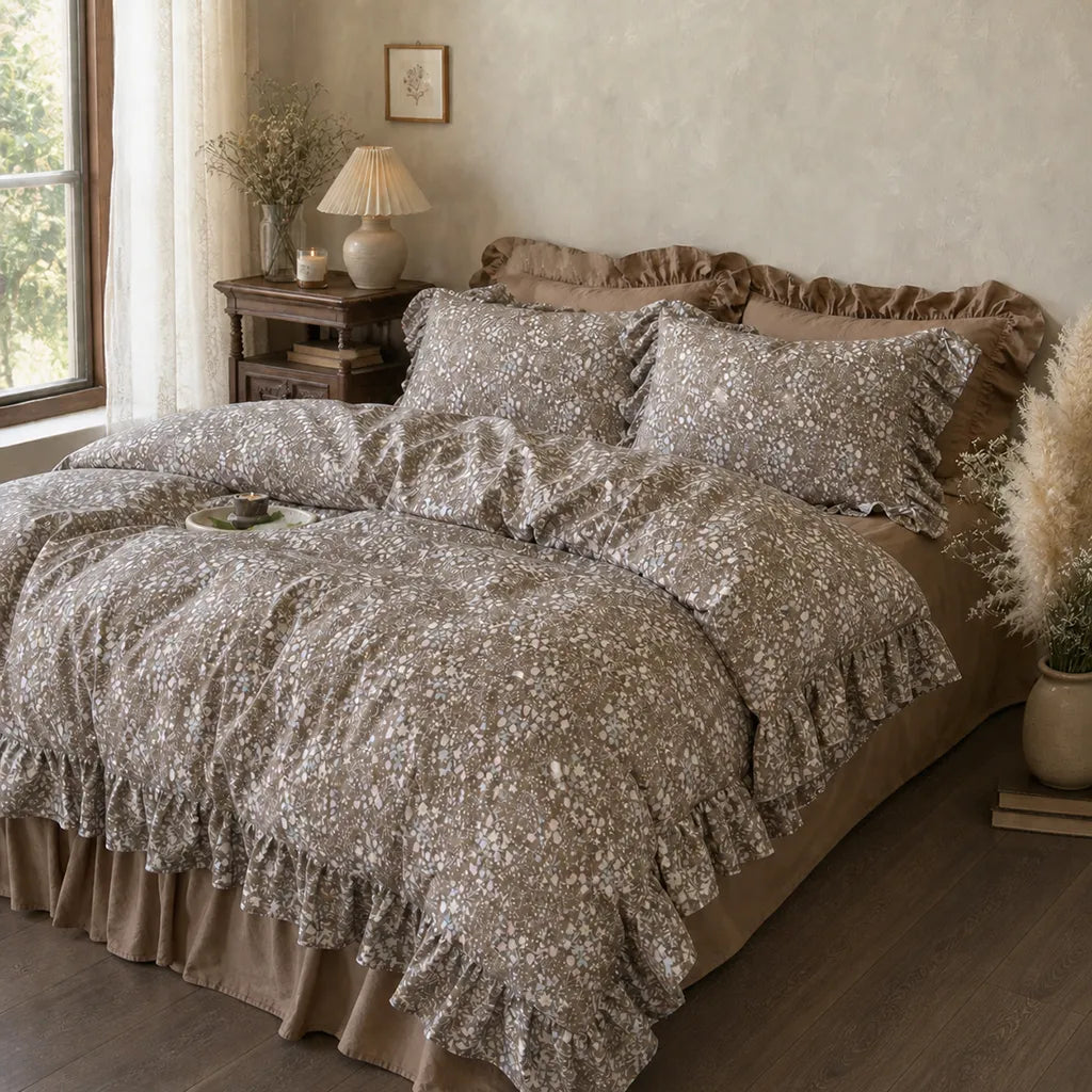 Vintage Ditsy Floral Duvet Cover Cotton Bedroom Bedding