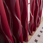 Minimalist Blackout Wave Pattern Curtain - 1 Panel