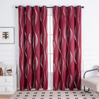 Minimalist Blackout Wave Pattern Curtain - 1 Panel