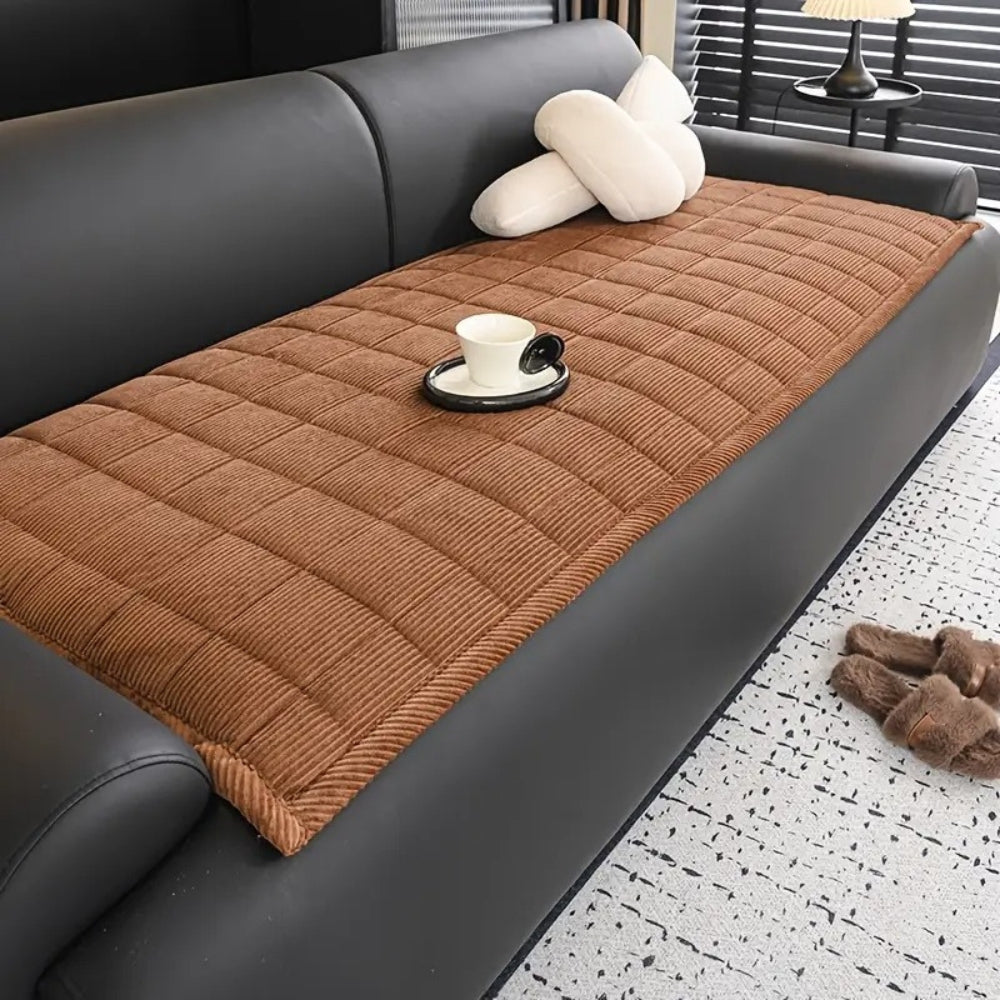 Minimalist Corduroy Ribbed Sofa Cover
